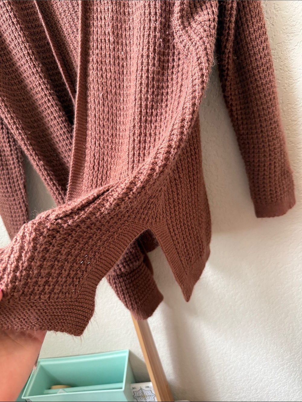 Maurices Knit Oversized Cardigan Rose Brown size Medium - Picture 6 of 7
